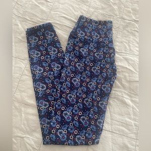 Buffbunny Rosa Legging - Blue Petal Print